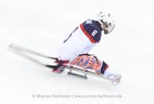 Declan Farmer competes at the Sochi 2014 Winter Paralympic Games