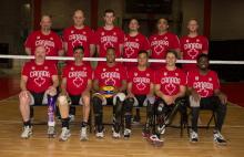 The Canadian men's  sitting volleyball team.
