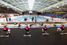View of the pool at the 2015 IPC Swimming World Championships Glasgow, Great Britain.