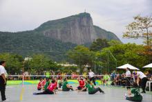 The USA team was in awe of Rio's stunning backdrop from the Lagoa.