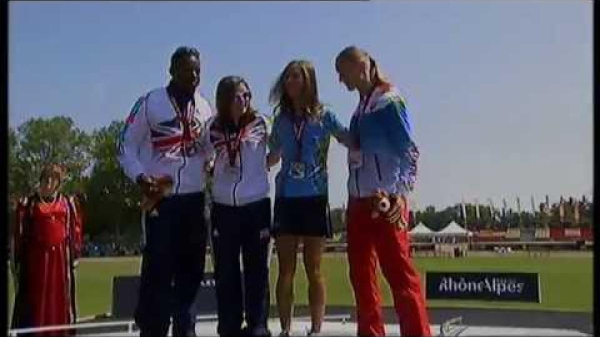 Athletics-women's 200m T12 Medal Ceremony-2013 IPC Athletics World Championships, Lyon
