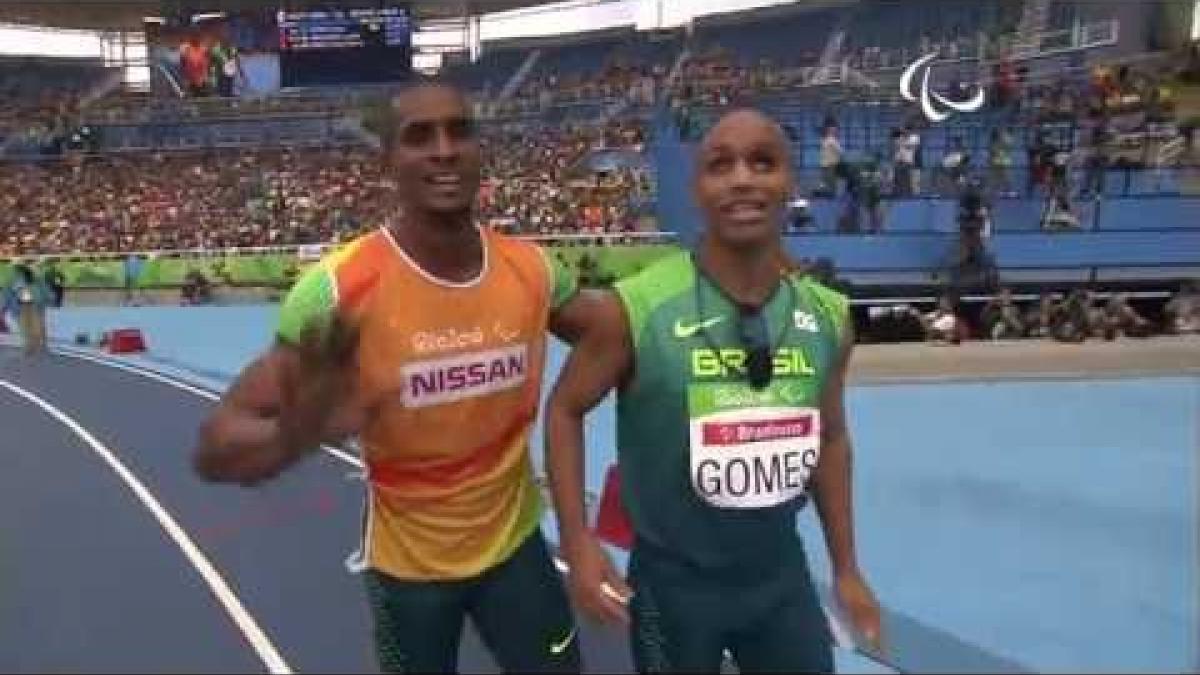 Athletics | Men's 100m - T11 Round 1 heat 4 | Rio 2016 Paralympic Games