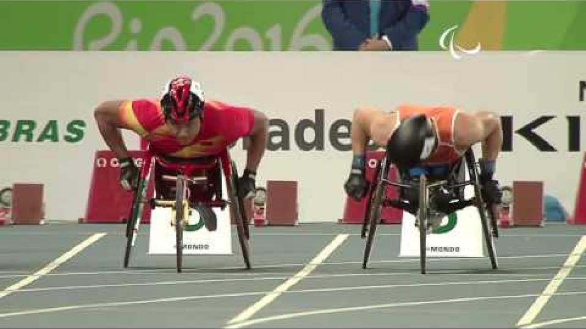 Athletics | Men&#039;s 100m - T54 Round 1 heat 2 | Rio 2016 Paralympic Games