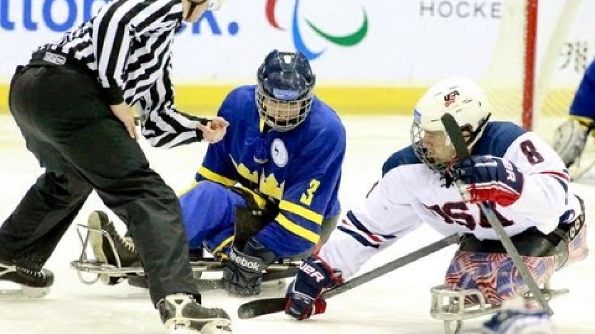 Highlights Sweden v USA - 2013 IPC Ice Sledge Hockey World Championships A-Pool Goyang