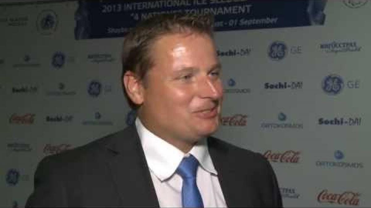 Interview Morten Haglund - International Ice Sledge Hockey Tournament "4 Nations" Sochi
