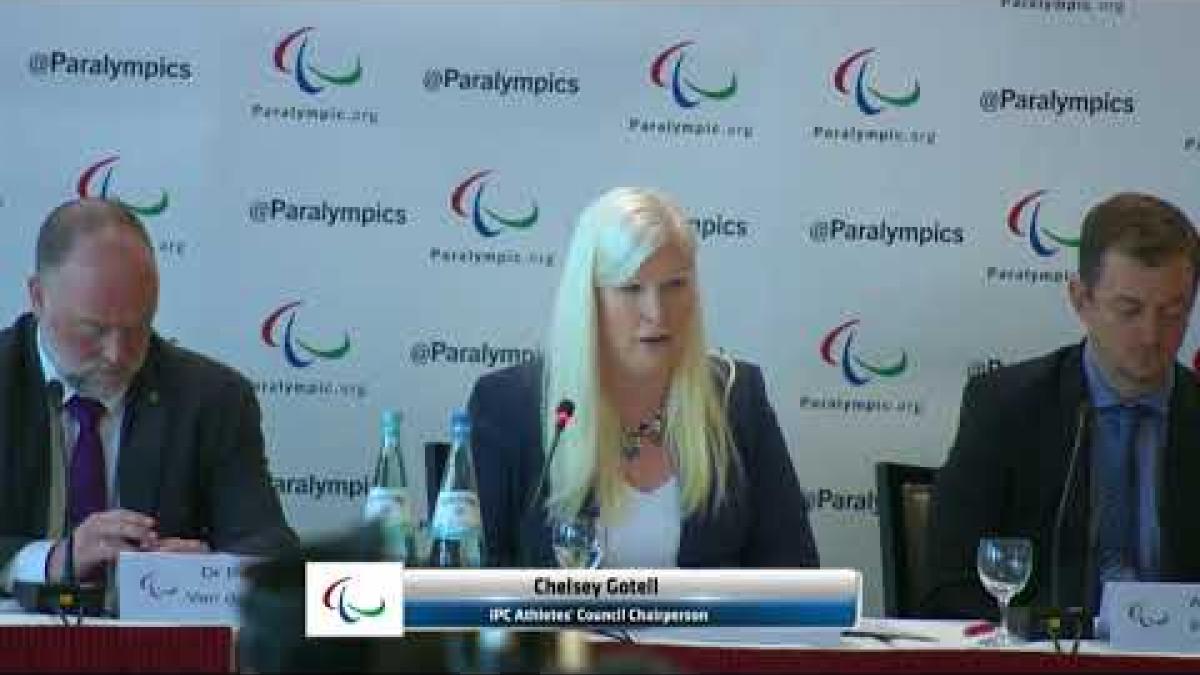 Chelsey Gotell - IPC Russia Press Conference