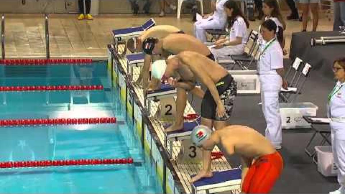 Men's 100m Butterfly S8 | Heat 1 | 2016 IPC Swimming European Open Championships Funchal