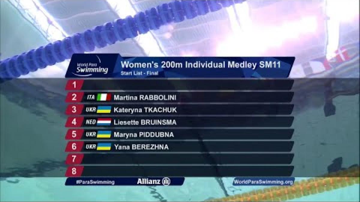 Women&#039;s 200m Individual Medley SM11 Final | Dublin 2018