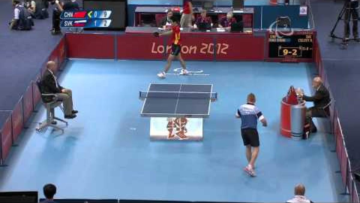 Table Tennis - CHN vs SVK - Men's Singles - Class 8 Gold Mdl Match - London 2012 Paralympic Games