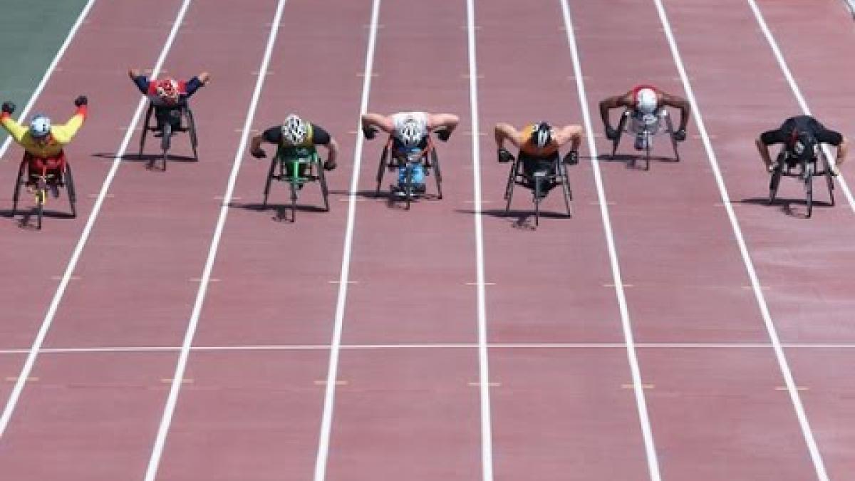 Men's 100m T54 | heat 1 |  2015 IPC Athletics World Championships Doha