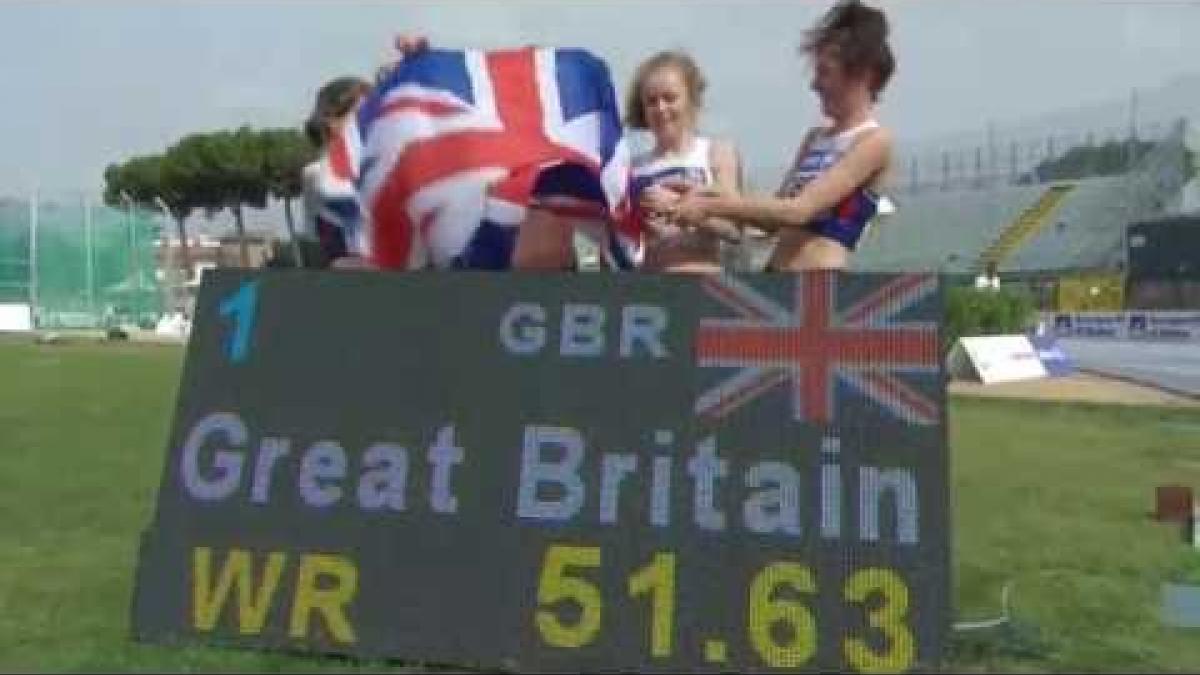 Women's 4x100 m T35-38 | final | 2016 IPC Athletics European Championships Grosseto