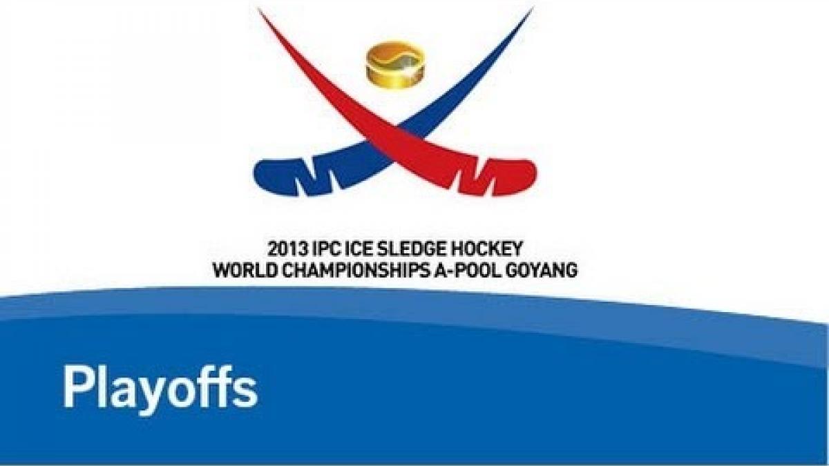 Ice sledge hockey - Semi-final USA v Russia - 2013 IPC Ice Sledge Hockey World Championships A-Pool