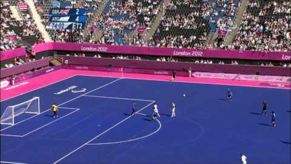 Football 7-a-side - GBR vs ARG - Men's Semifinal 1 - Extra Time - London 2012 Paralympic Games