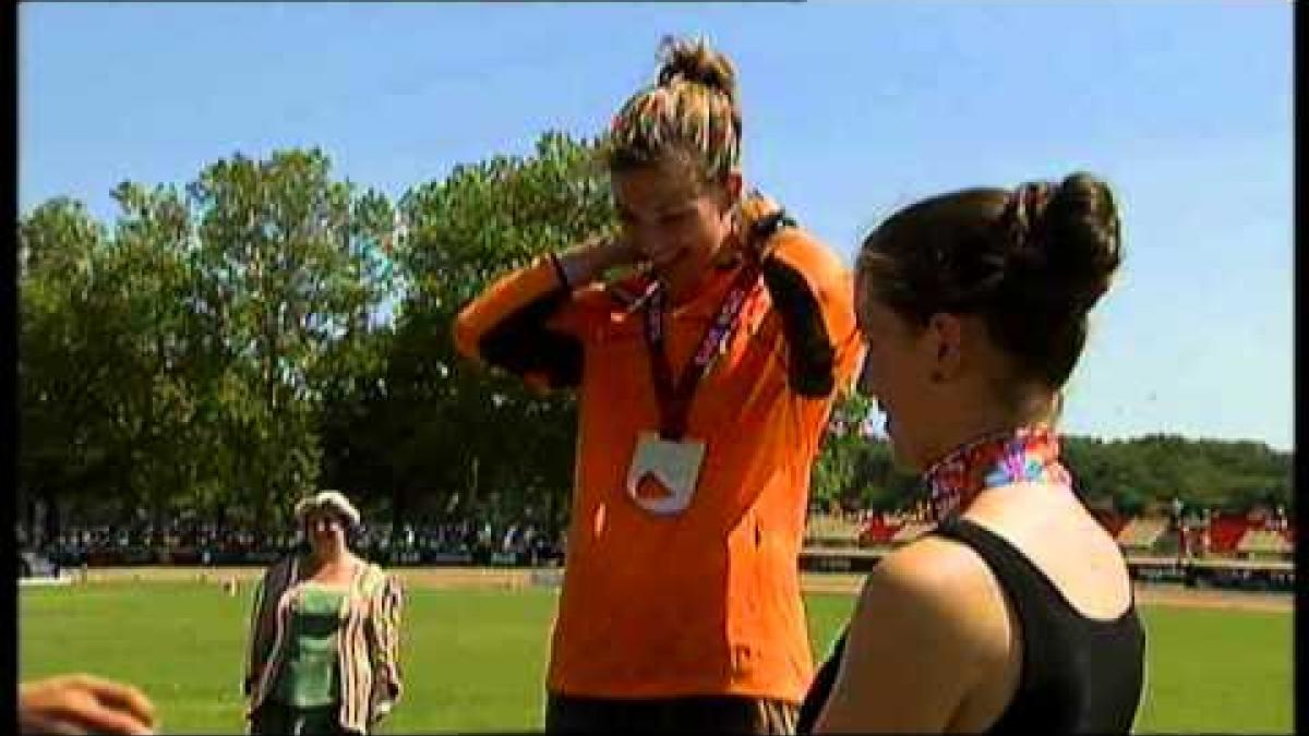 Athletics -  women's 200m T44 Medal Ceremony  - 2013 IPC Athletics World Championships, Lyon
