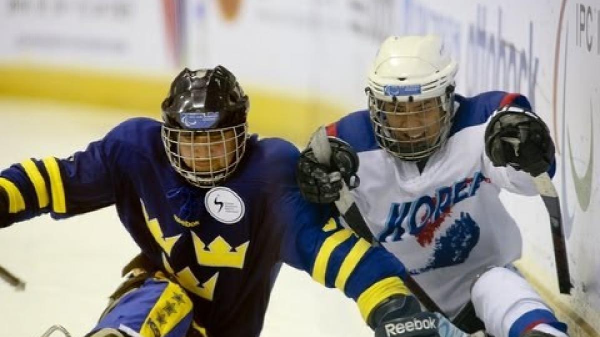 Highlights - 7th place Korea v Sweden - 2013 IPC Ice Sledge Hockey World Championships A-Pool