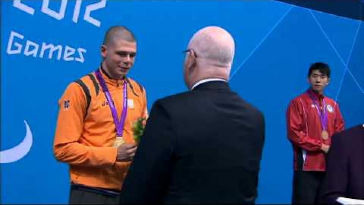 Swimming - Men's 100m Backstroke - S14 Victory Ceremony - London 2012 Paralympic Games