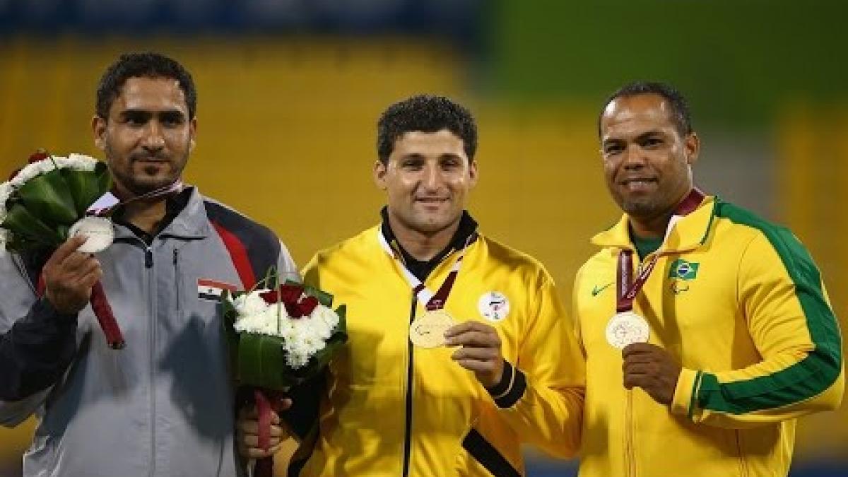 Men's javelin F57 | Victory Ceremony |  2015 IPC Athletics World Championships Doha