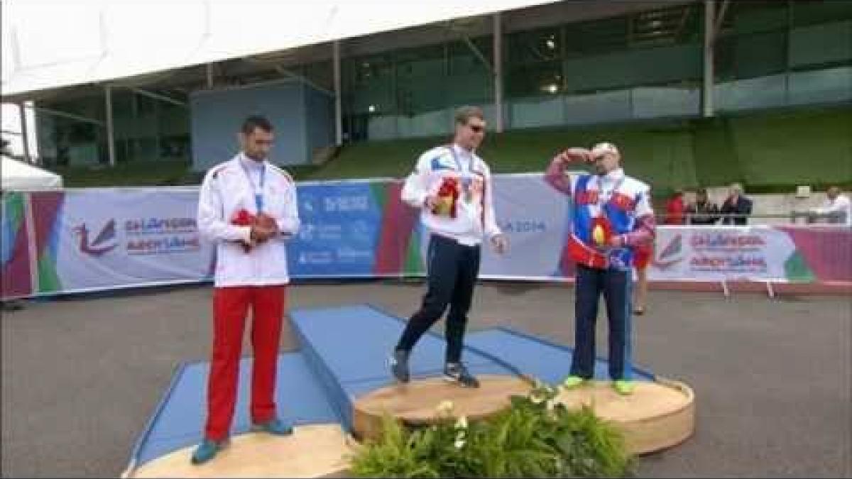 Men's 200m T13 | Victory Ceremony | 2014 IPC Athletics European Championships Swansea