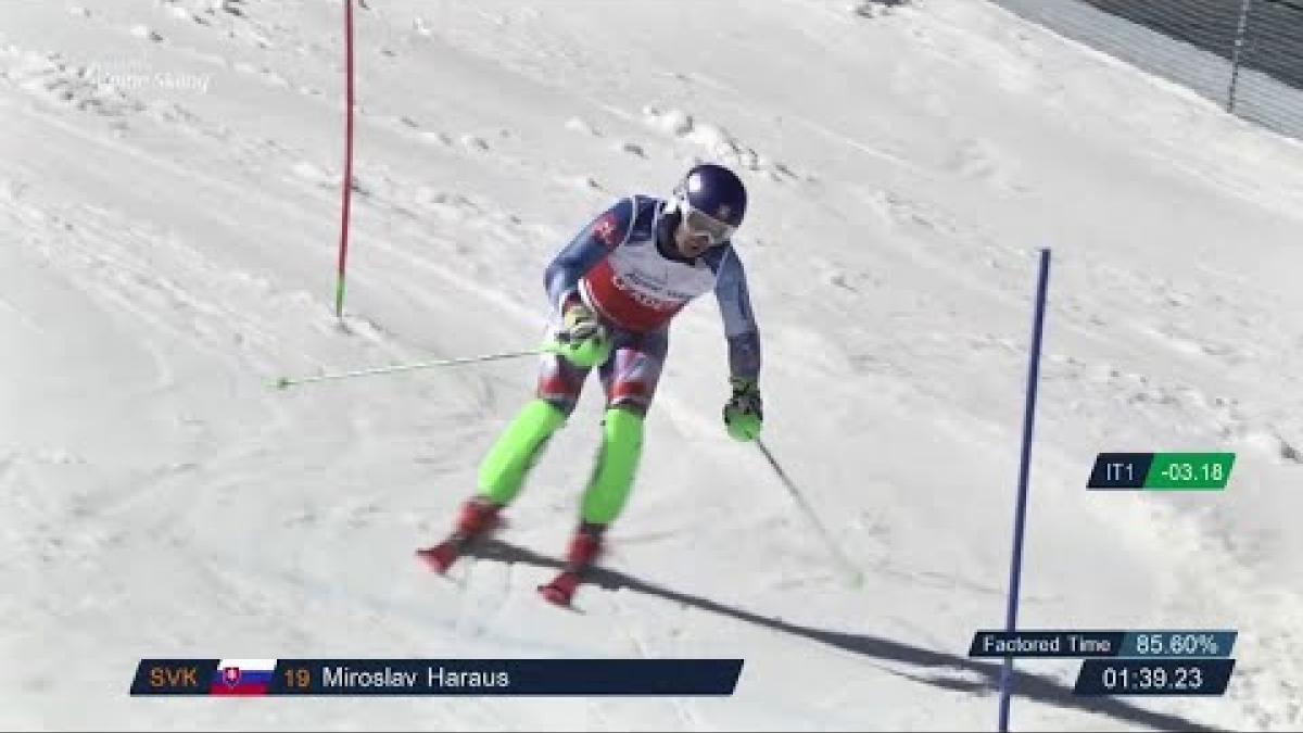 Miroslav Haraus | Slalom Vision Impaired Day 4 | World Para Alpine Skiing World Cup | La Molina 2019
