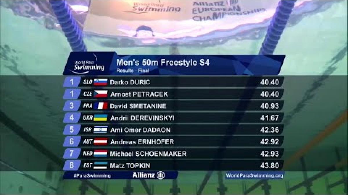 Men's 50m Freestyle S4 Final | Dublin 2018