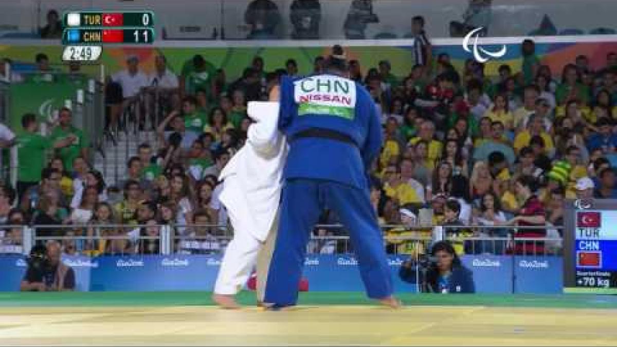 Judo | Turkey v China | Women&#039;s +70 kg Quarterfinal | Rio 2016 Paralympic Games