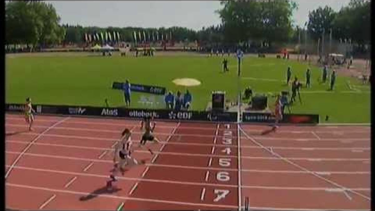 Athletics - Women's 100m T12 Round 1 heat 1 - 2013 IPC Athletics World Championships, Lyon