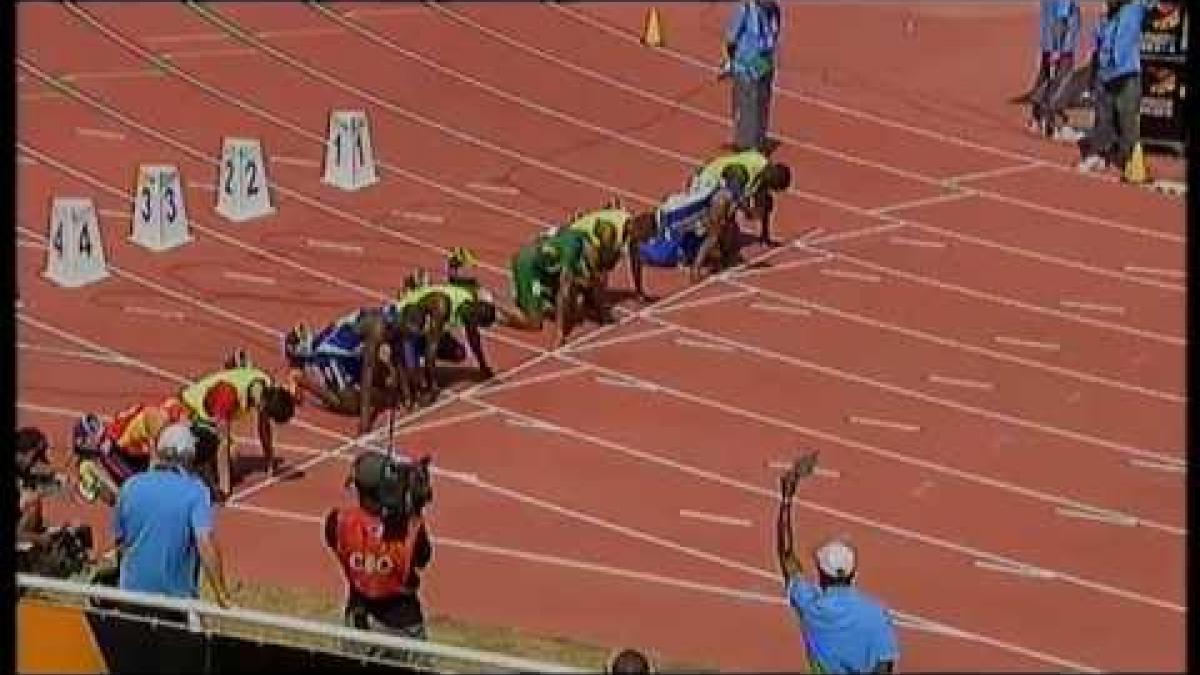 Athletics - Men's 100m T11 semifinal 1 - 2013 IPC Athletics World Championships, Lyon