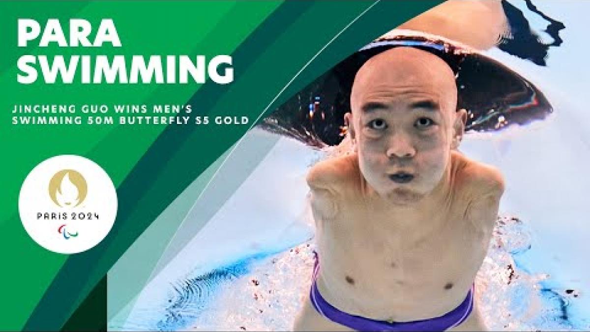 Guo Wins Gold For China In Para Swimming Men&#039;s 50m Butterfly S6 🇨🇳