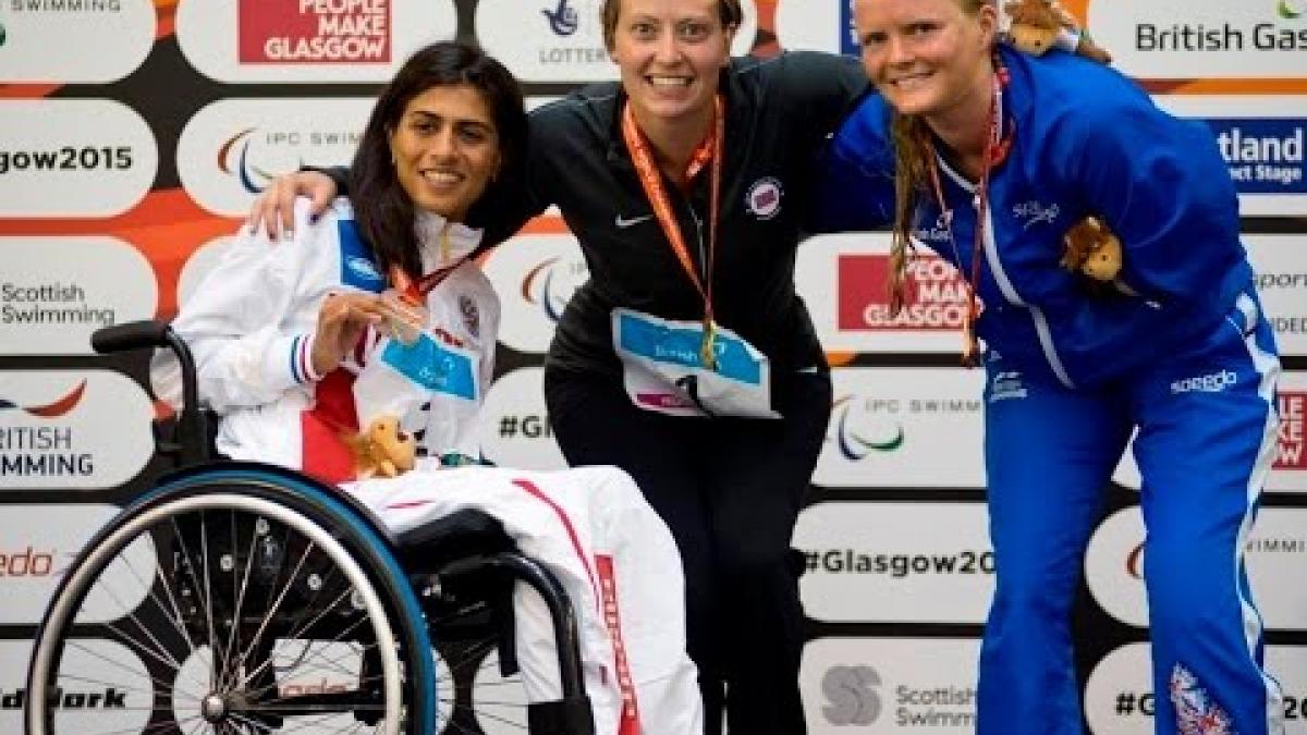 Women's 100m Freestyle S7 | Victory Ceremony | 2015 IPC Swimming World Championships Glasgow