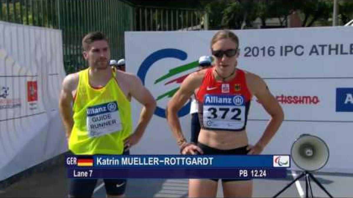 Women's 100 m T12 | final | 2016 IPC Athletics European Championships Grosseto