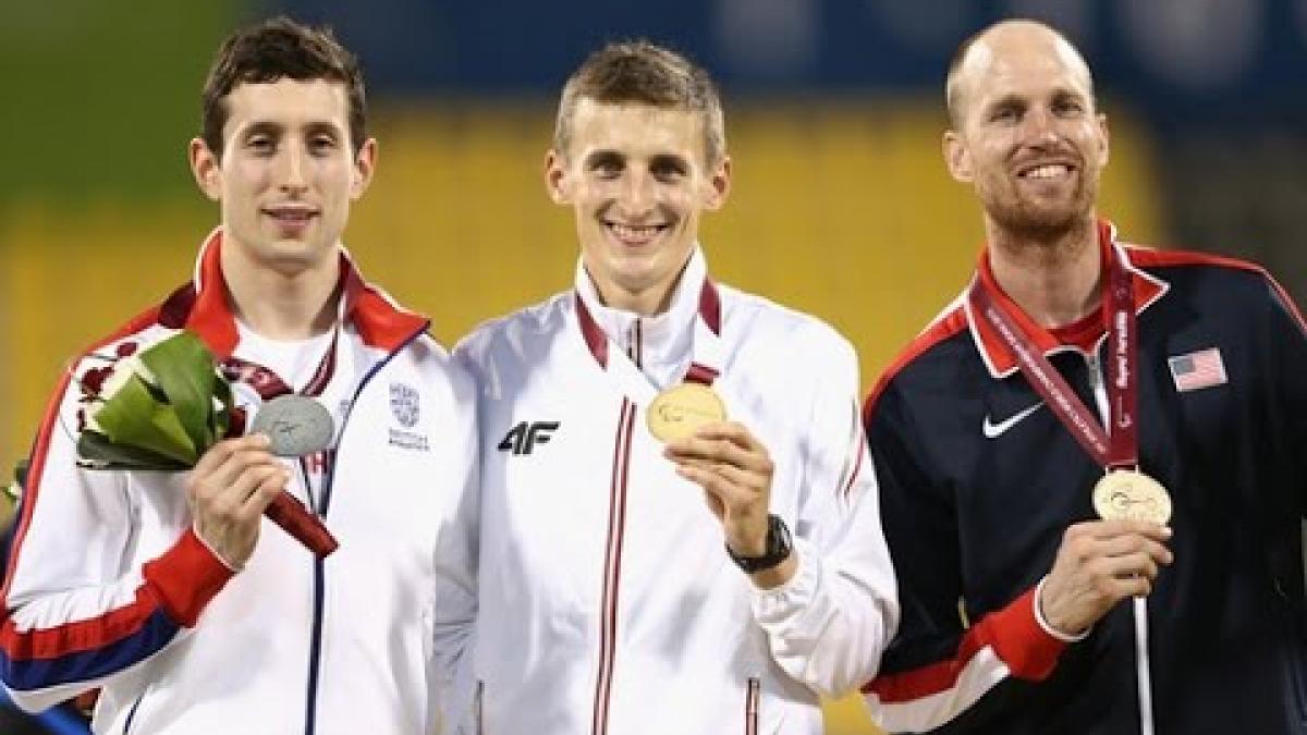 Men's high jump T44 | Victory Ceremony |  2015 IPC Athletics World Championships Doha