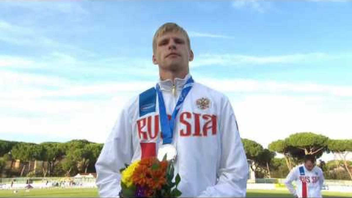 Men's long jump T37 | Victory Ceremony | 2016 IPC Athletics European Championships Grosseto