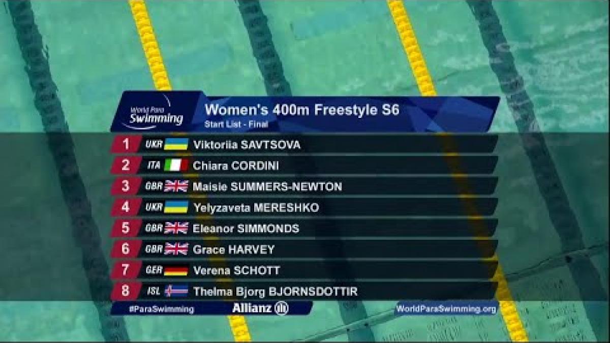 Women's 400m Freestyle S6 Final | Dublin 2018