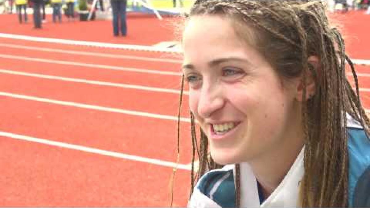 Martina Caironi of Italy wins gold in women's 100m T42