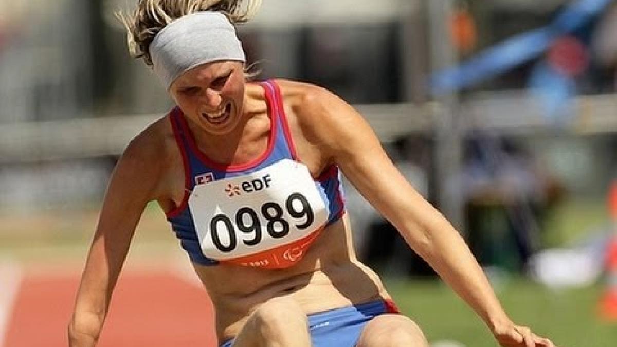 Athletics - Lenka Gajarska - women's long jump T46 final - 2013 IPC Athletics World Champs