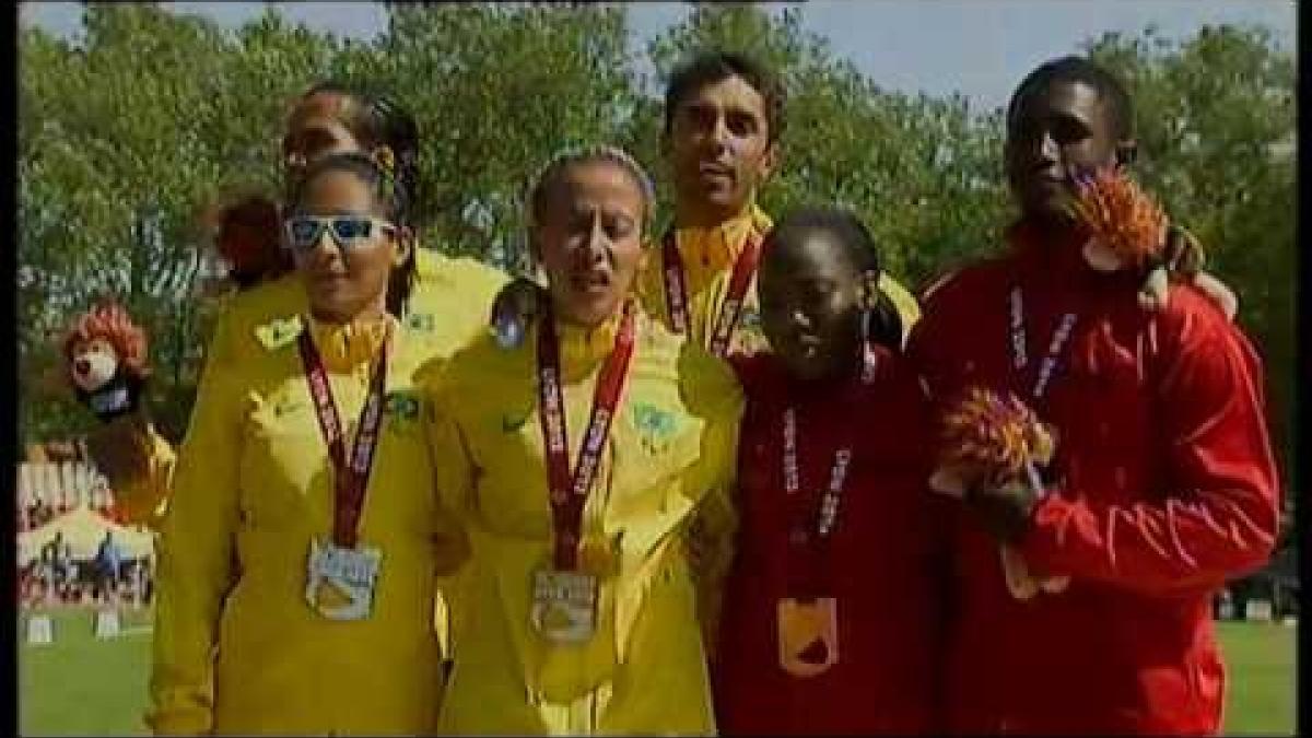 Athletics -  women's 200m T11 Medal Ceremony  - 2013 IPC Athletics World Championships, Lyon