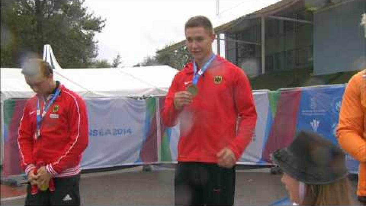 Men's 200m T44 | Victory Ceremony | 2014 IPC Athletics European Championships Swansea