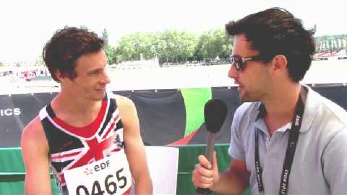 Interview: Paul Blake -- men's 800m T36 final - 2013 IPC Athletics World Championships Lyon