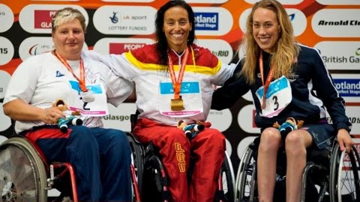 Women's 50m Backstroke S5 | Victory Ceremony | 2015 IPC Swimming World Championships Glasgow