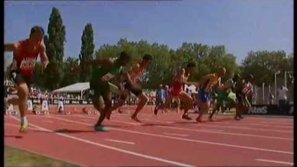 Athletics - men's 100m T13 semifinals 1 - 2013 IPC Athletics World Championships, Lyon