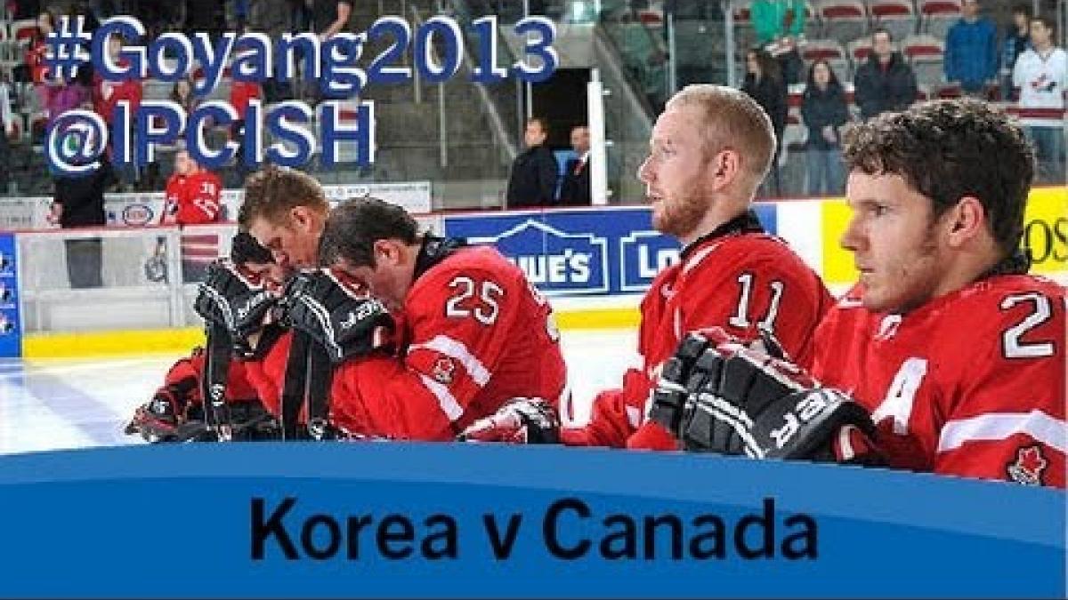 Ice sledge hockey - Korea v Canada  - 2013 IPC Ice Sledge Hockey World Championships A Pool Goyang