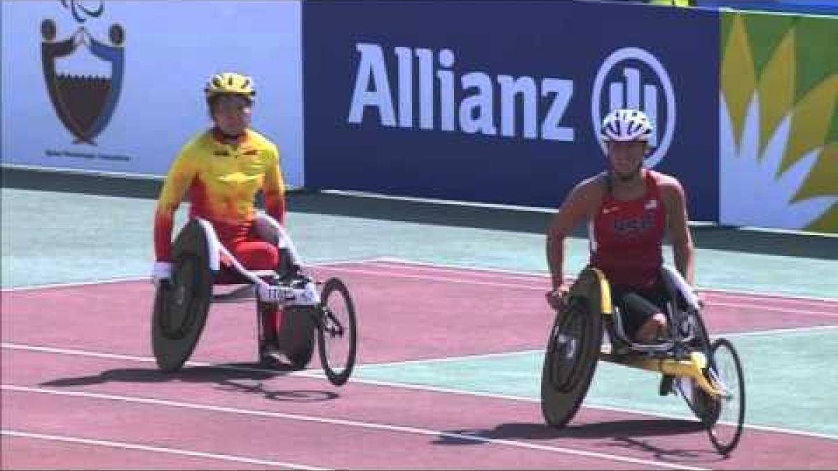 Women's 400m T54 | heat 1 | 2015 IPC Athletics World Championships Doha