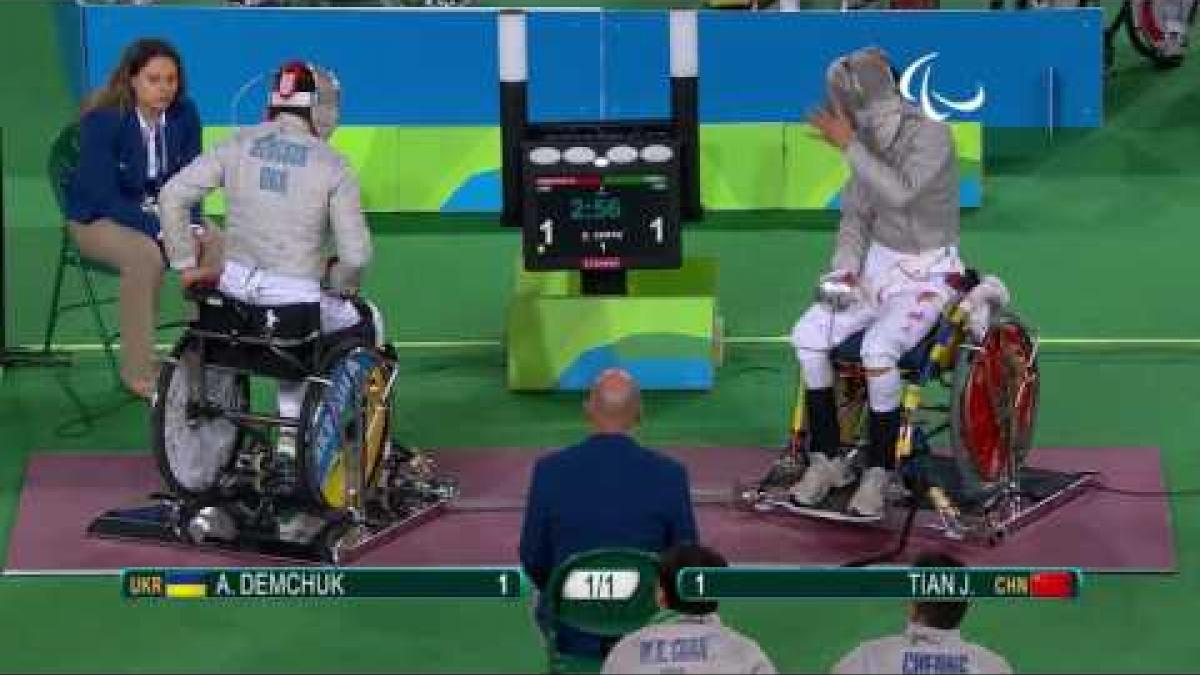 Wheelchair Fencing | Men's Individual Sabre - Cat A | DEMCHUK v TIAN | Rio 2016 Paralympic Games HD