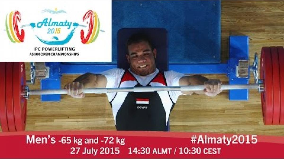 Men's -65 kg and -72 kg | 2015 IPC Powerlifting Asian Open Championships, Almaty