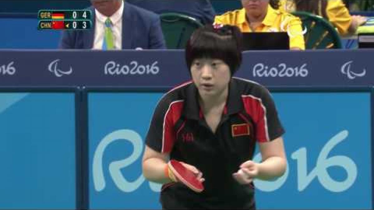 Table Tennis | GER v CHN | Women's Singles -Qualification Class 8 Group A| Rio 2016 Paralympic Games