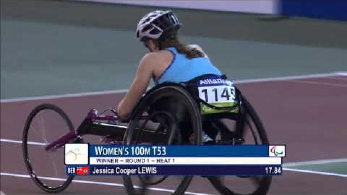 Women's 100m T53 | heat 1 |  2015 IPC Athletics World Championships Doha