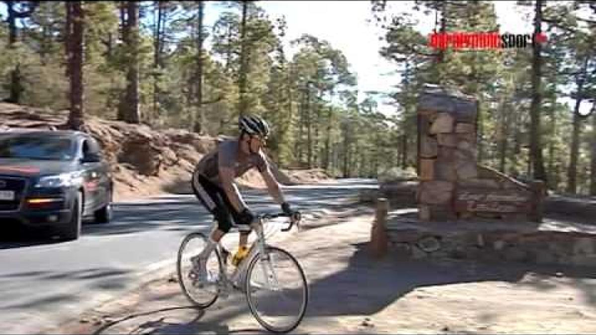 Para-Cyclist Michael Teuber Climbing Spain's Highest Mountain