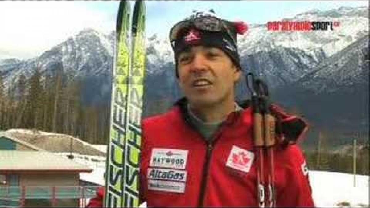 A portrait of Canadian cross-country skier Brian McKeever and his brother.