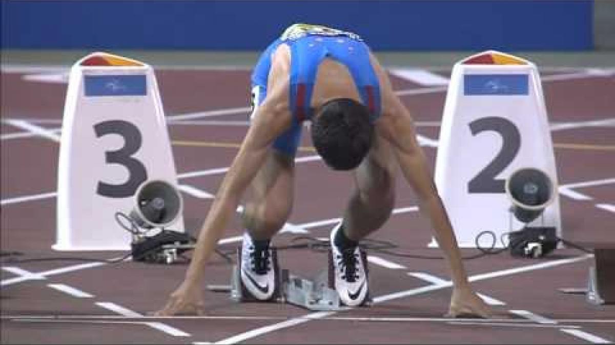 Men's 100m T35 | Heat 1 |  2015 IPC Athletics World Championships Doha