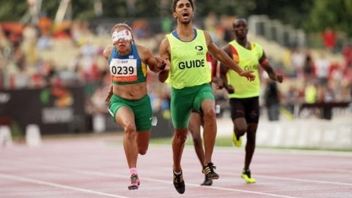 Athletics - women's 100m T11 semi-final - 2013 IPC Athletics World Championships, Lyon